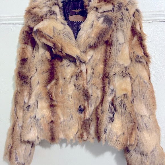 Guess Faux Fur Jacket - Brown - Picture 3 of 14